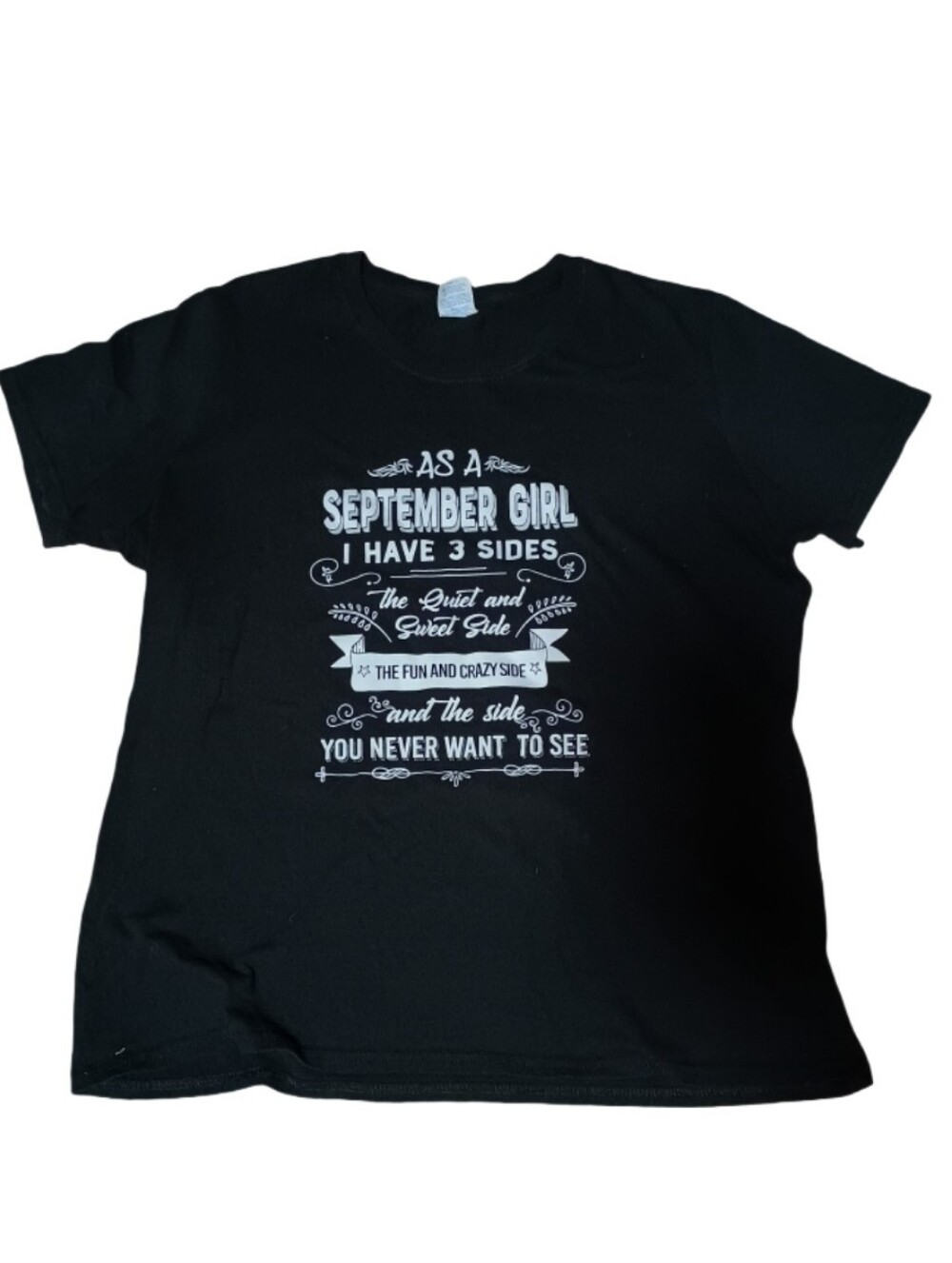 Port and Company Black Tee with September Girl Logo